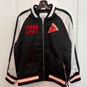 Chocolate Black and White Bomber Jacket